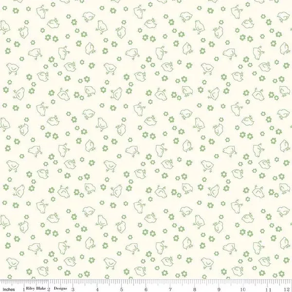 WB 6423 Green Bee Backings and Borders