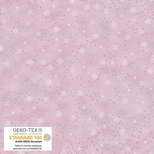 We Love Christmas - Light Rose Silver Snowflakes