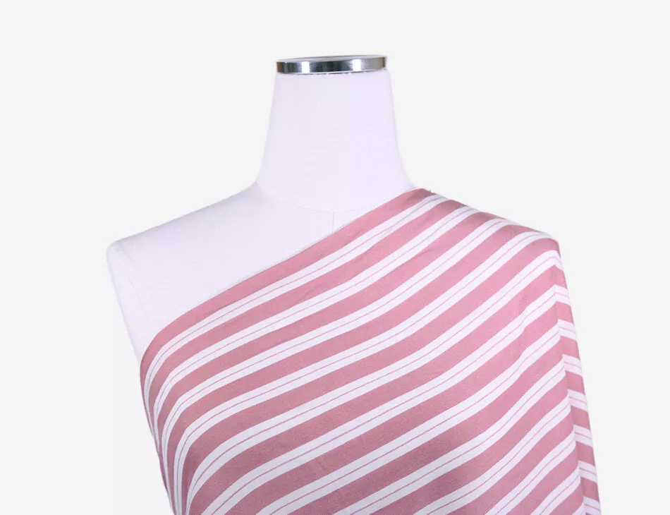 Wharf Stripe Rayon Rose