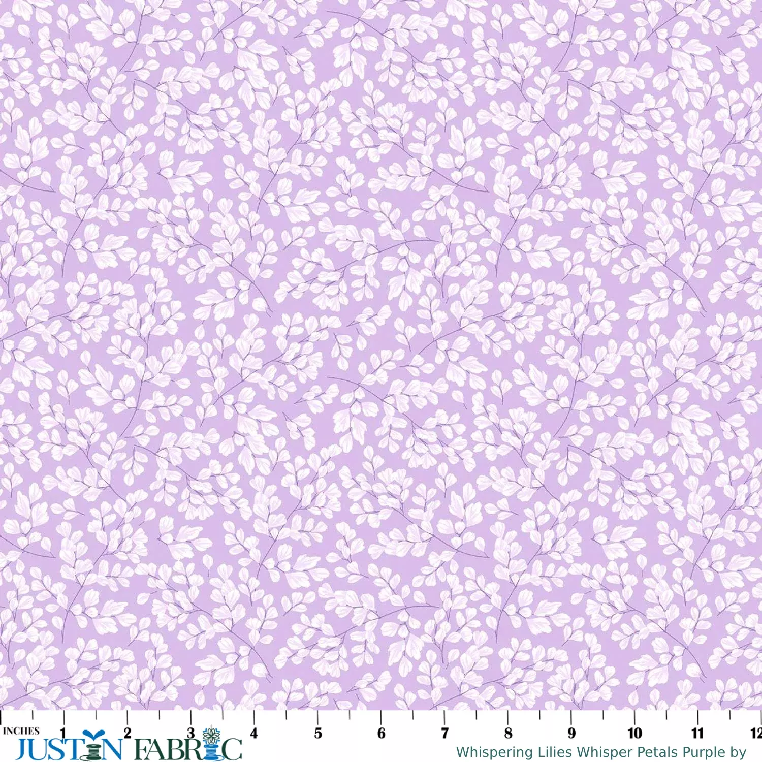 Whispering Lilies Whisper Petals Purple Yardage by| Benartex