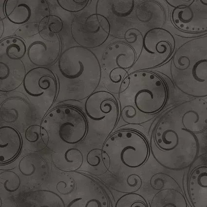 Wide Back - Charcoal Gray Swirling Splendor