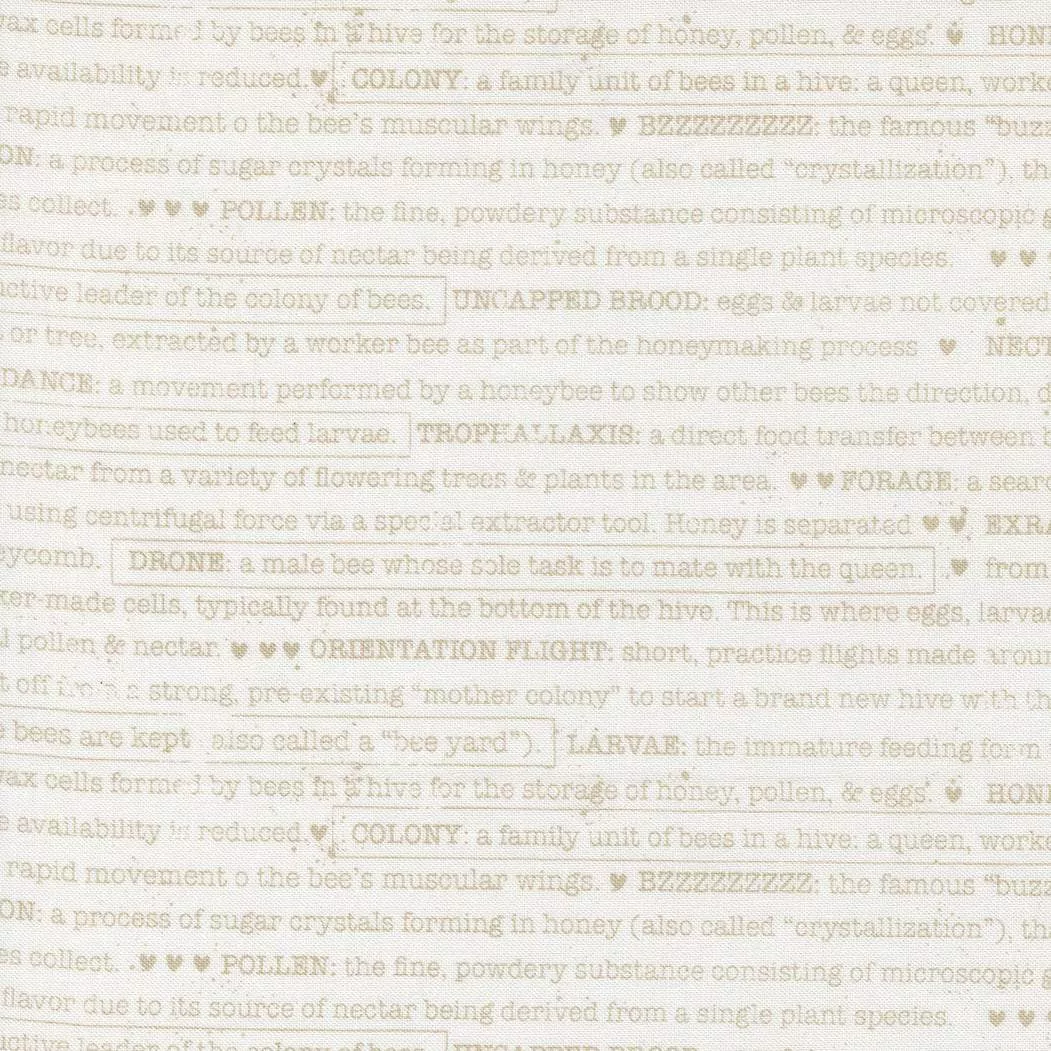 Wild Honey Buzz Words Daisy 5254 11 by Lella Boutique for Moda. Sold in 1/2 Yard Increments