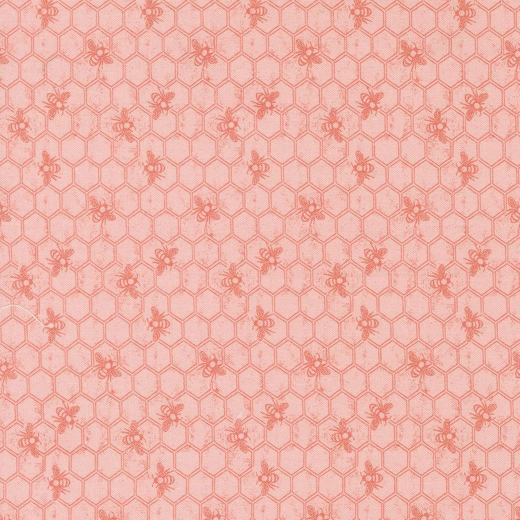 Wild Honey Honeycomb Carnation 5253 12 by Lella Boutique for Moda. Sold in 1/2 Yard Increments
