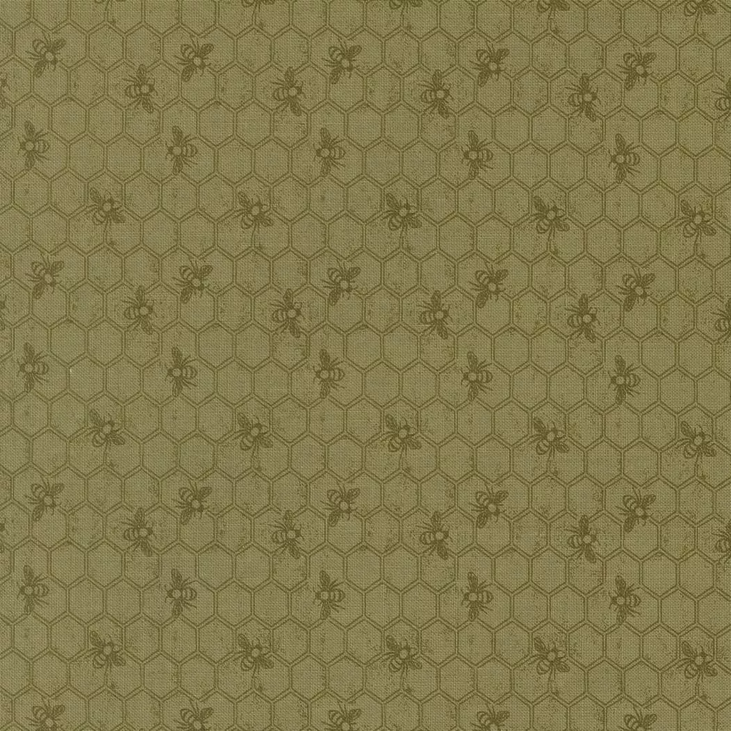Wild Honey Honeycomb Fern 5253 15 by Lella Boutique for Moda. Sold in 1/2 Yard Increments