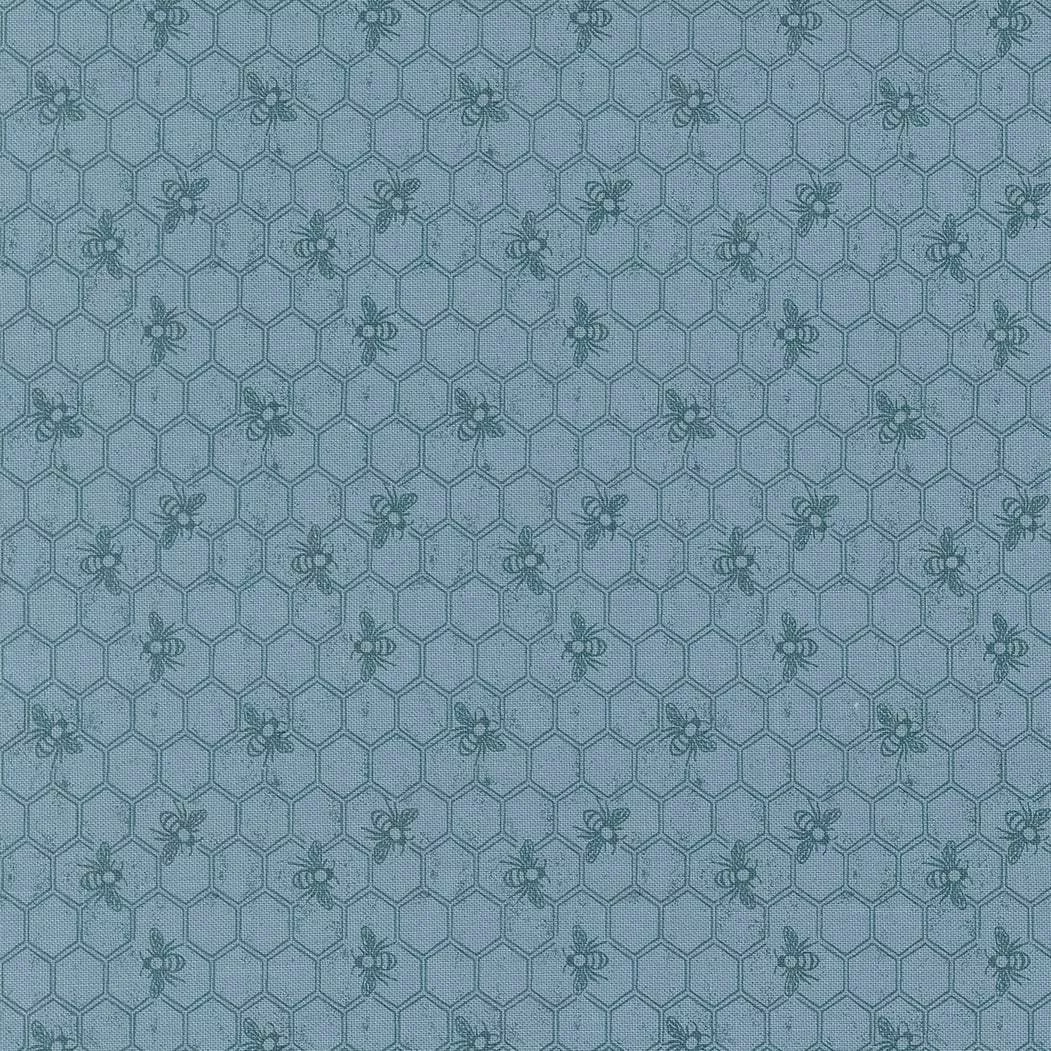Wild Honey Honeycomb Sky 5253 14 by Lella Boutique for Moda. Sold in 1/2 Yard Increments
