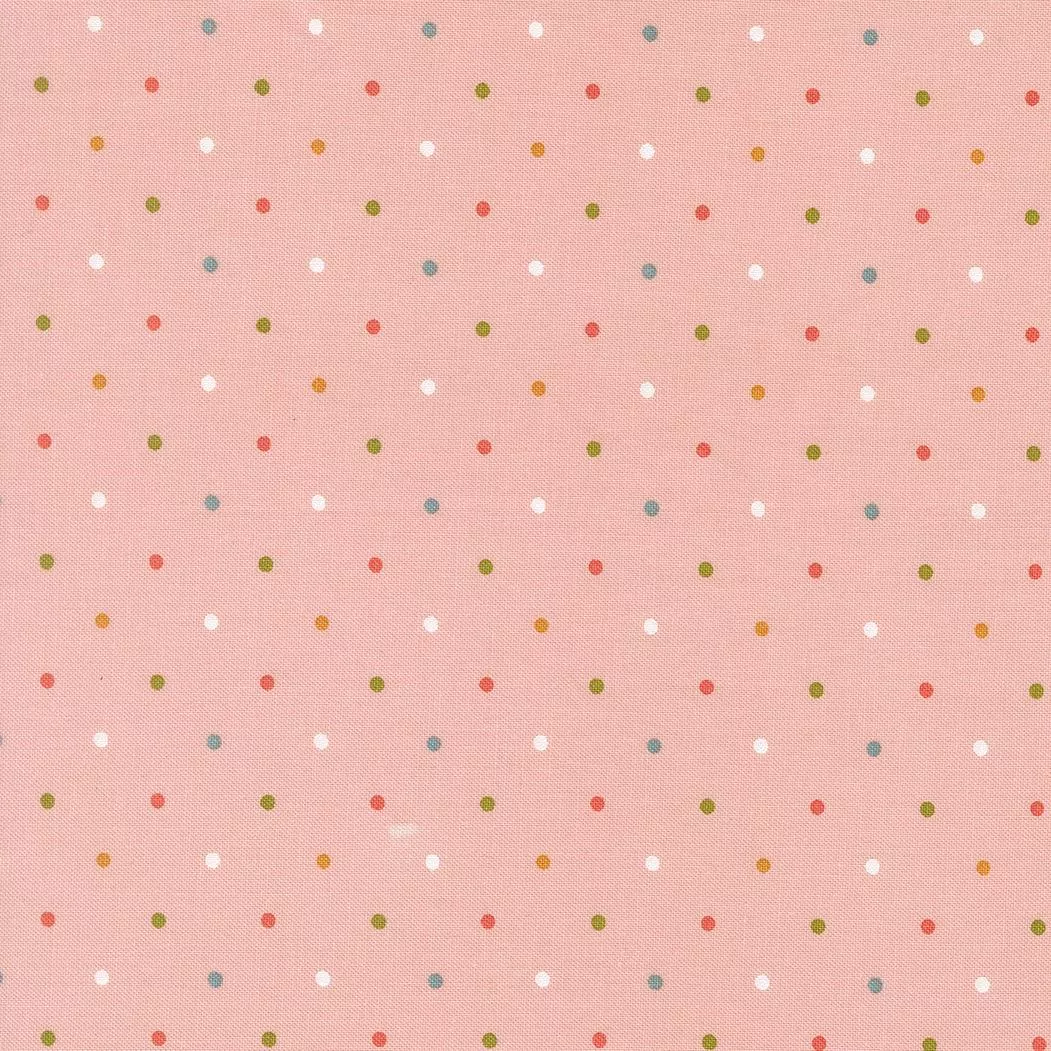 Wild Honey Magic Dot Carnation 5230 52 by Lella Boutique for Moda. Sold in 1/2 Yard Increments