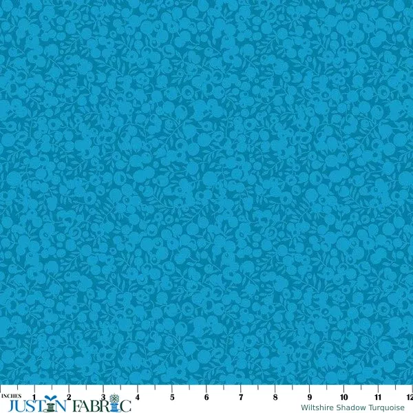 Wiltshire Shadow Turquoise Yardage by Liberty Fabrics London | SKU: 01666545A