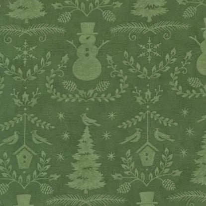 Winter Friends Spruce 56133 16 by Deb Strain for Moda Fabrics - Sold in 1/2 Yard Increments