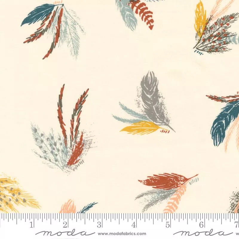 Woodland Wildflowers Cream Feather Friends Novelty Feather