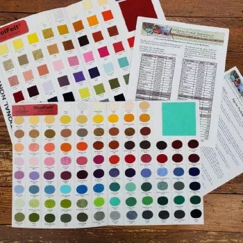 Wool Blend Felt Swatch Card