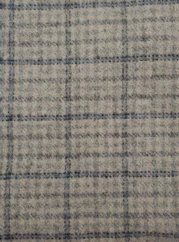 Wool Blue and Grey Yardage