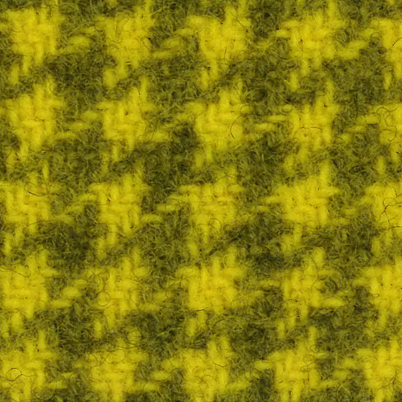 Wool Fat Quarter - Canary Houndstooth
