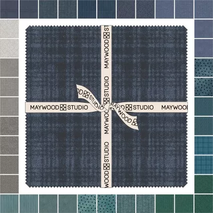 Woolies Flannel 10in Squares - Stormy Seas