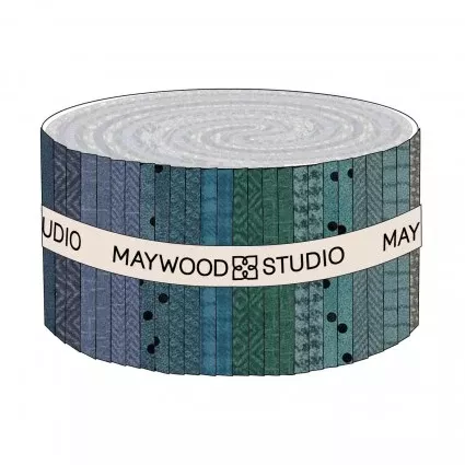 Woolies Flannel Stormy Seas 2-1/2" Strips