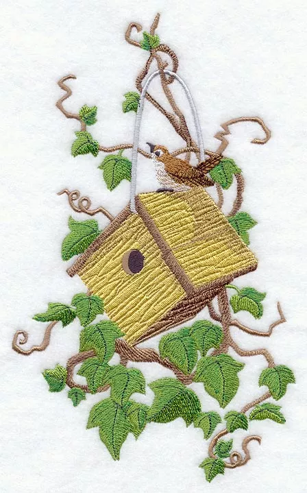 Wren and Birdhouse