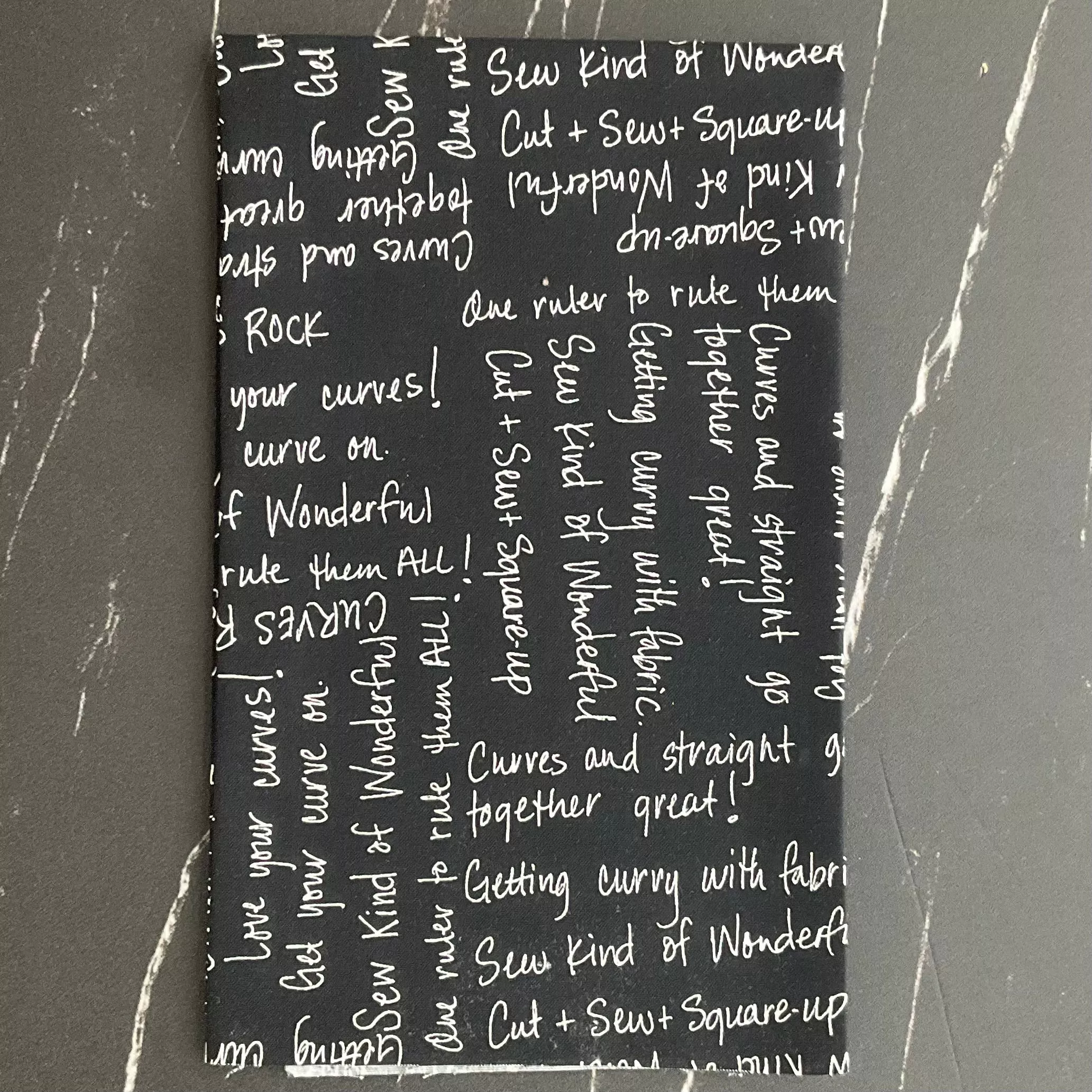 Writing on the Wall by Sew Kind of Wonderful : CurvesPWSK999.BLACK
