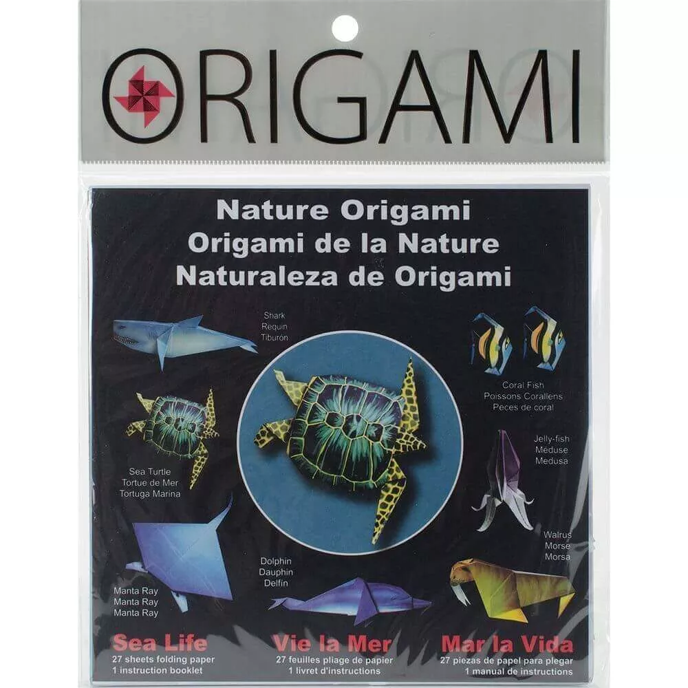Yasutomo Fold ‘Ems Origami Paper 6″X6″ 27/Pkg-Sea Life, 9 Designs/3 Each