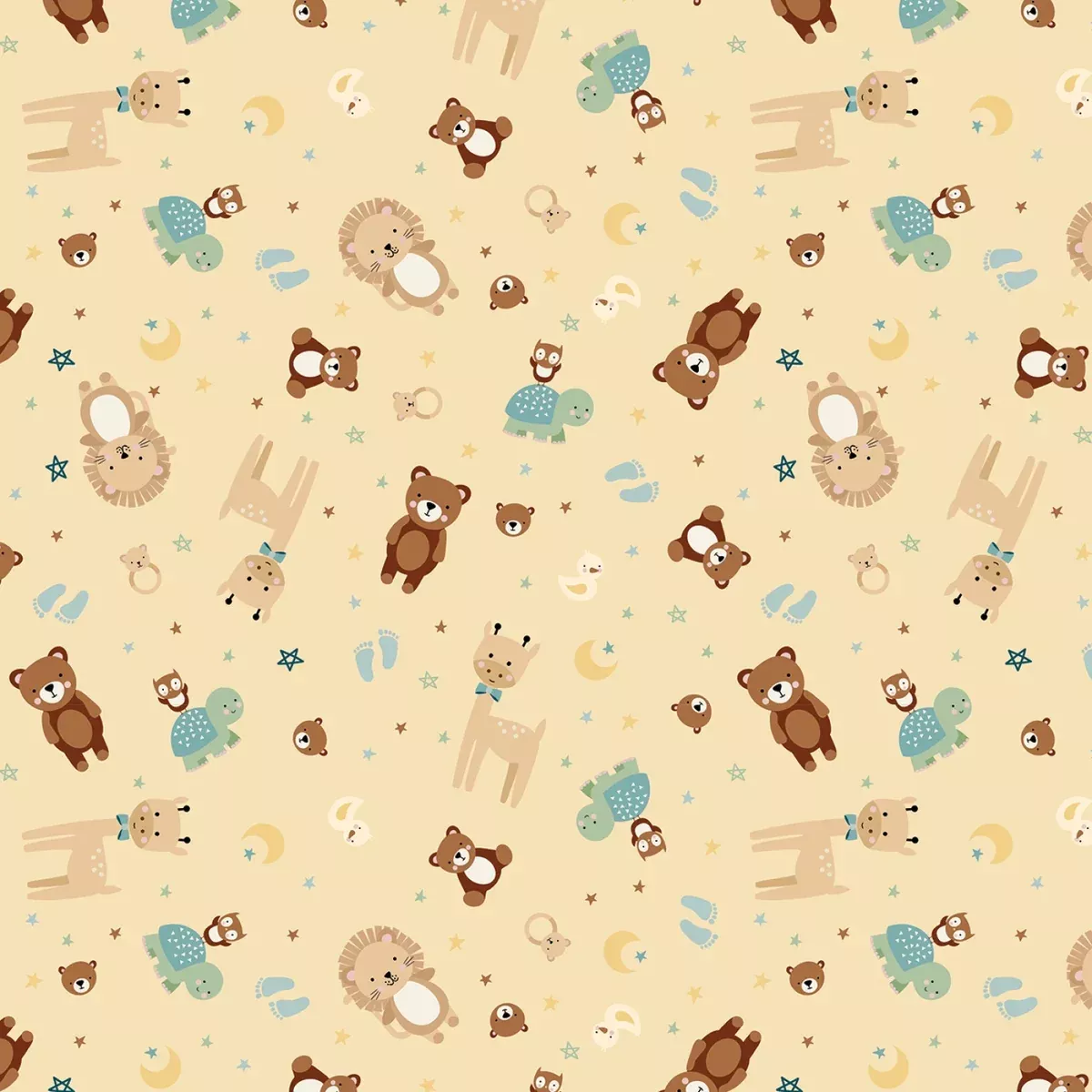Yellow Animal Toss Flannel