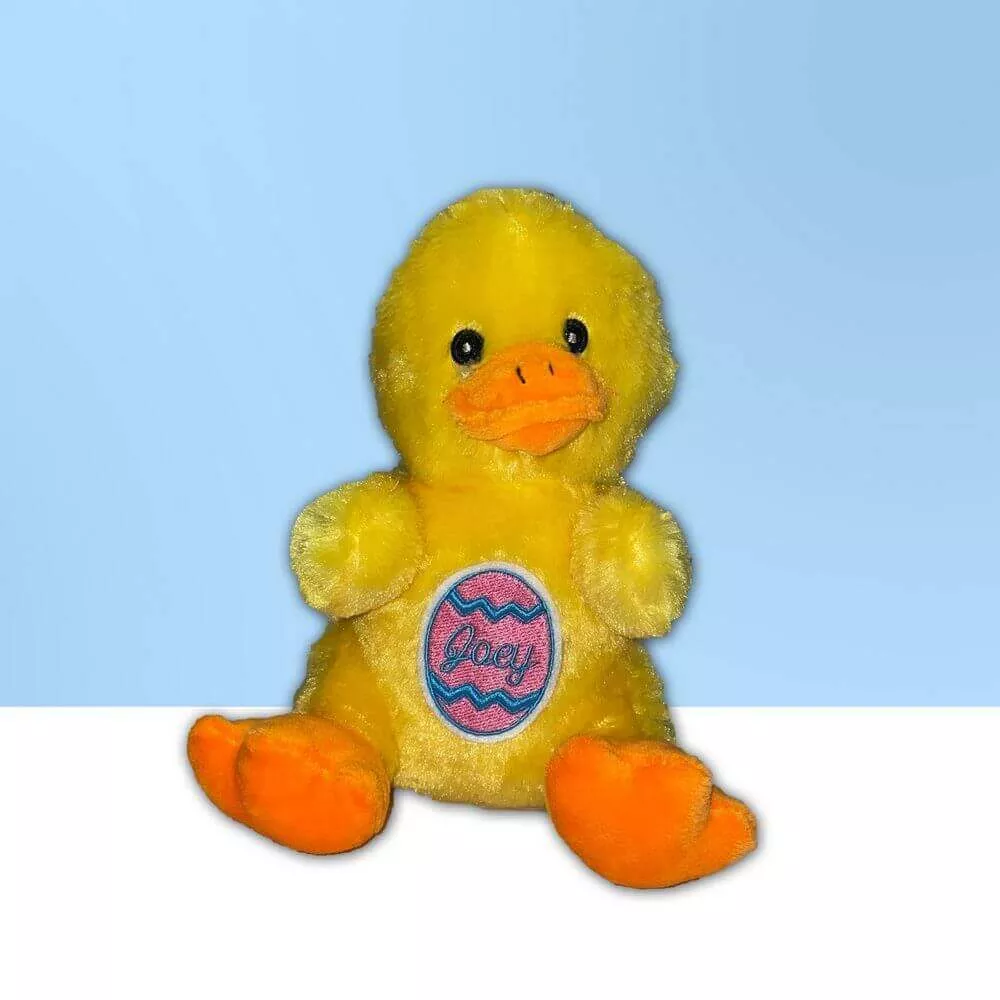 Yellow Duckling with Egg Custom Name