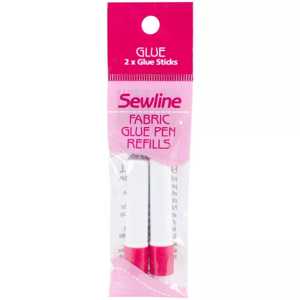 Yellow Sewline Water-Soluble Fabric Glue Pen Refill 2/Pkg