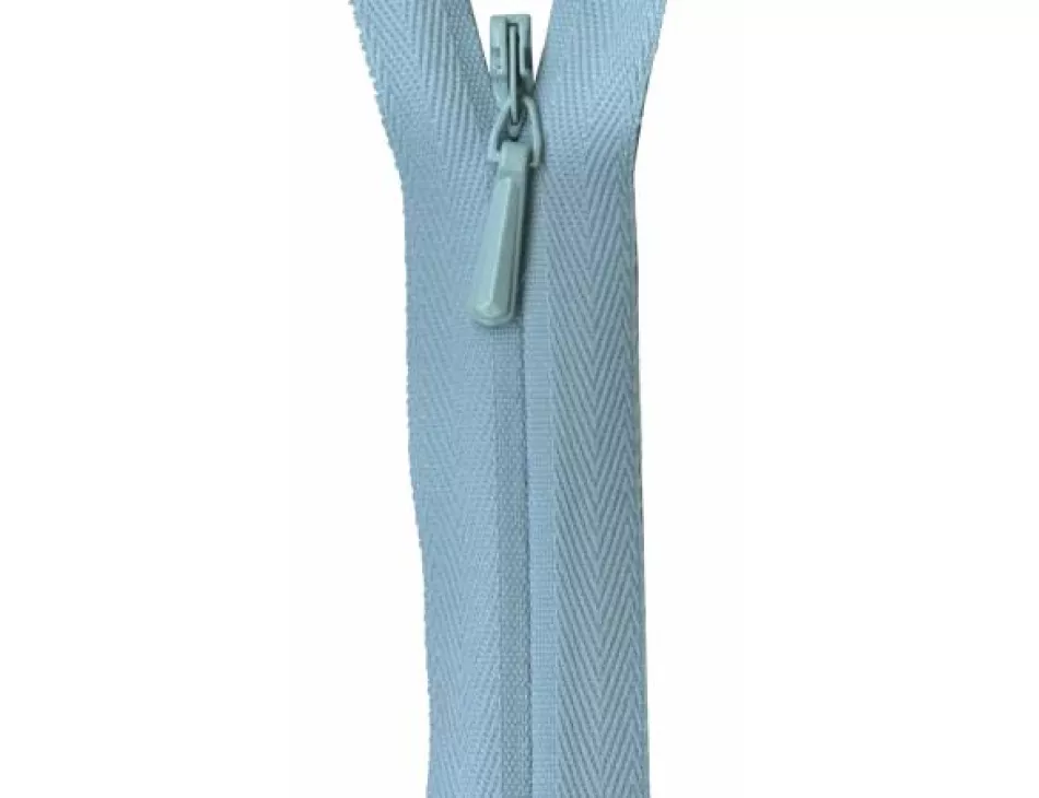 YKK Baby Blue Invisible Zipper 18"