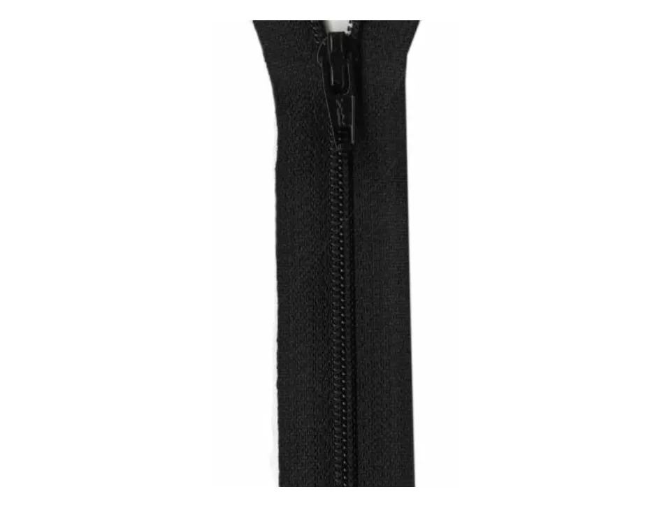 YKK Black Coil Zipper 22"