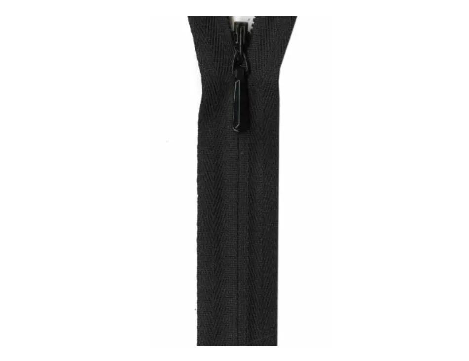 YKK Black Invisible Zipper 14"