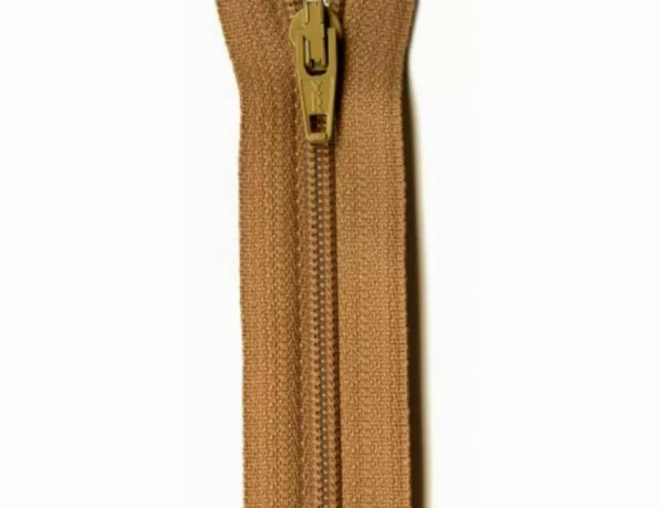 YKK Bronze Coil Zipper 22"