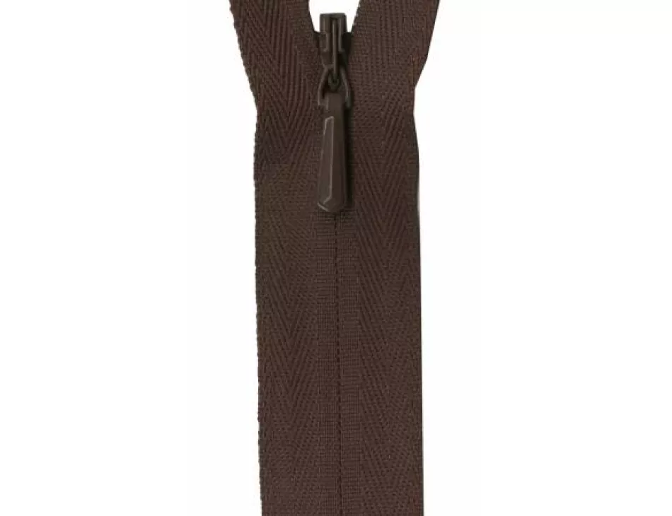 YKK Chocolate Invisible Zipper 14"