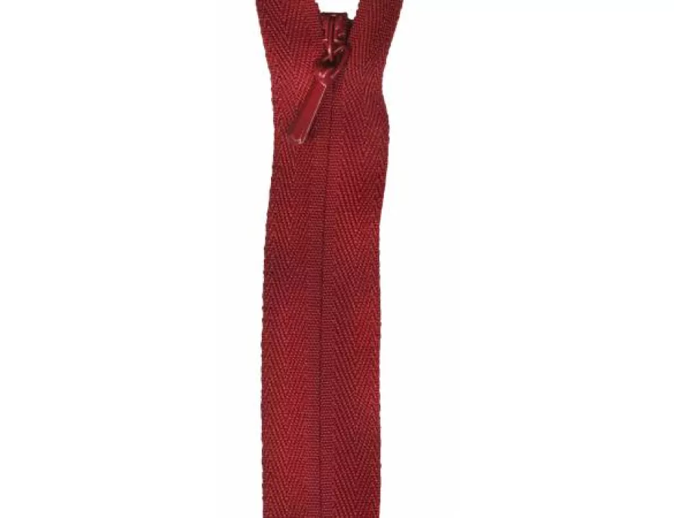 YKK Cranberry Invisible Zipper 22"