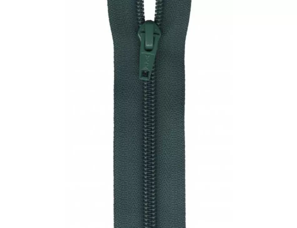 YKK Dark Green Coil Zipper 14"