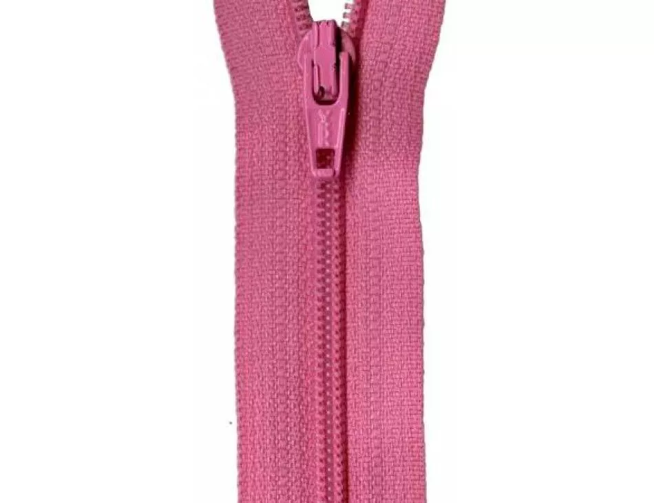 YKK Hot Pink Coil Zipper 14"