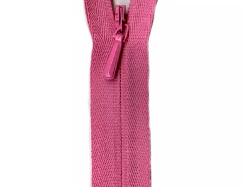 YKK Hot Pink Invisible Zipper 14"