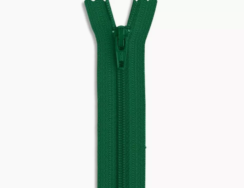 YKK Kelly Green Coil Zipper 22"