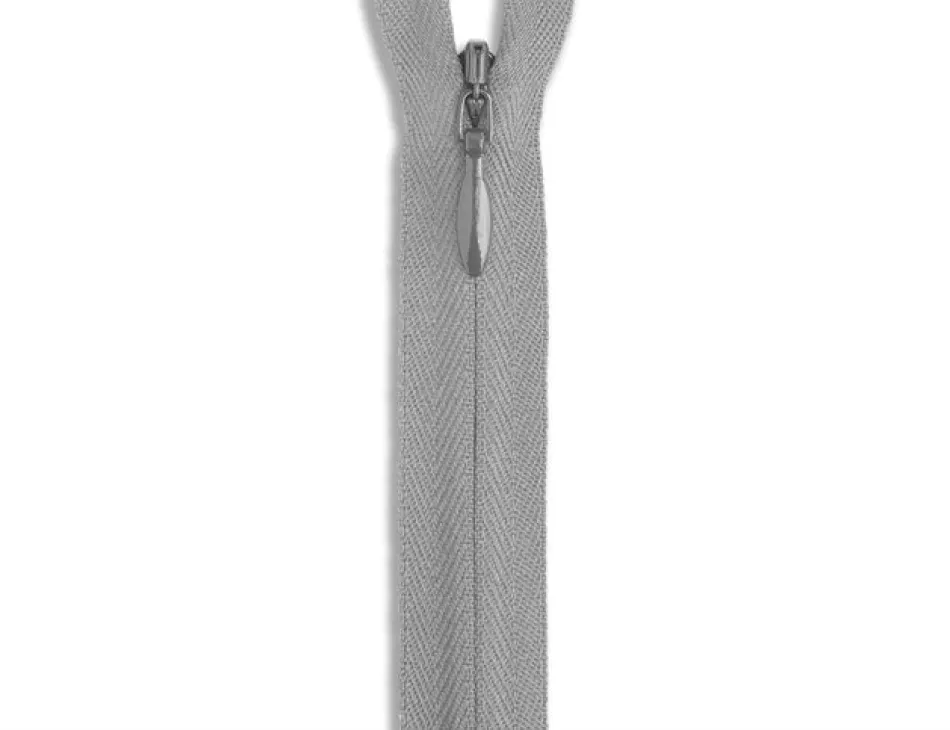 YKK Medium Grey Invisible Zipper 18"