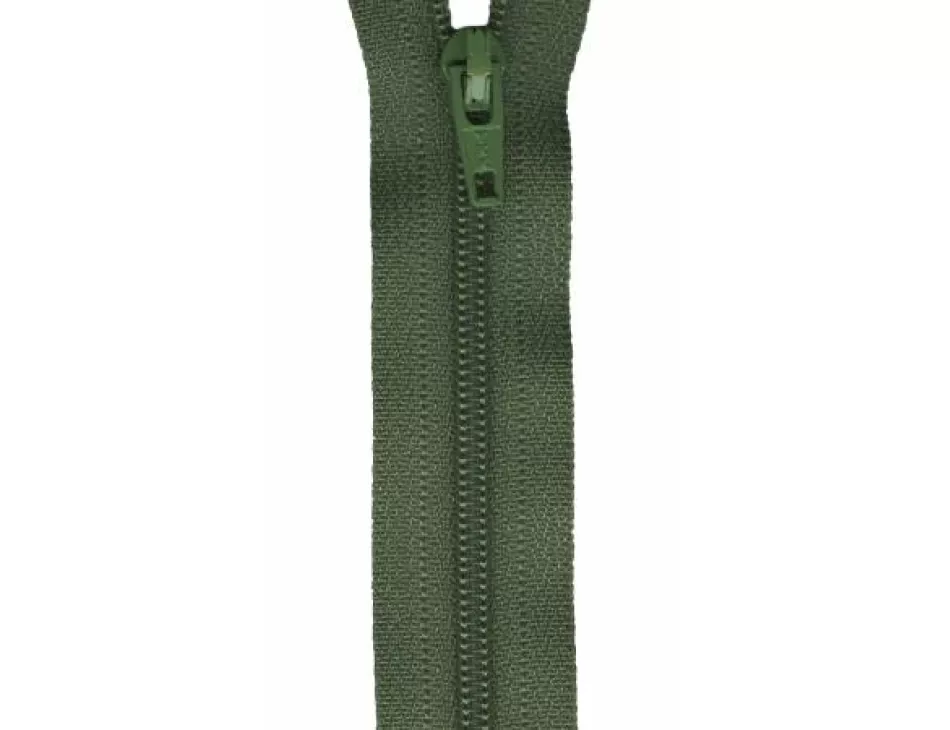 YKK Olive Green Coil Zipper 22"