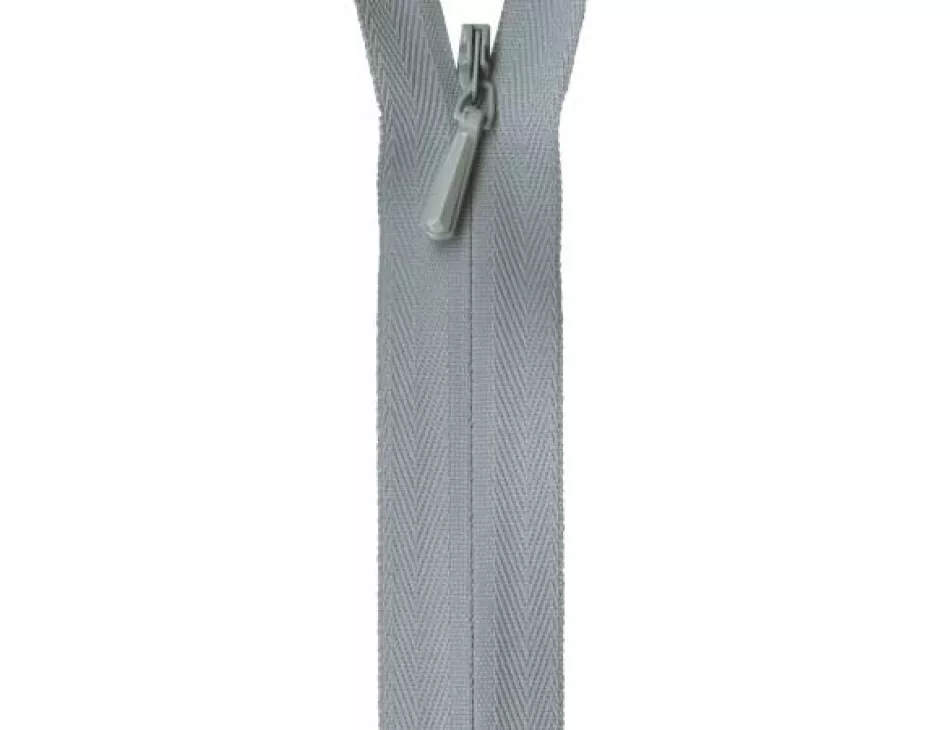 YKK Pearl Grey Invisible Zipper 14"