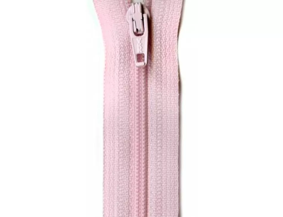 YKK Pink Coil Zipper 14"