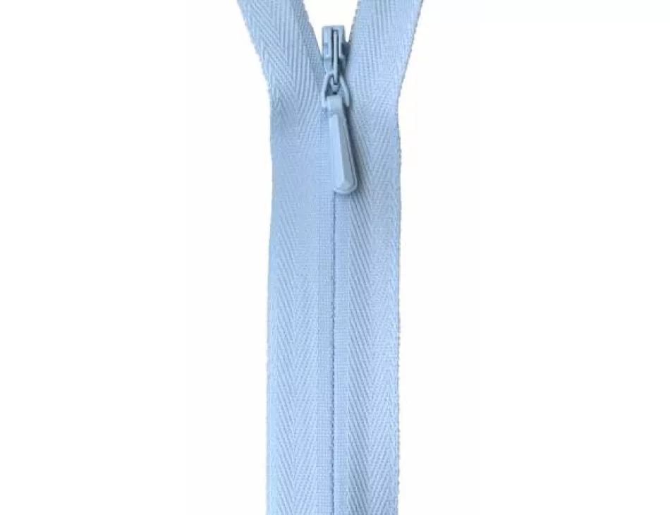 YKK Powder Blue Invisible Zipper 14"