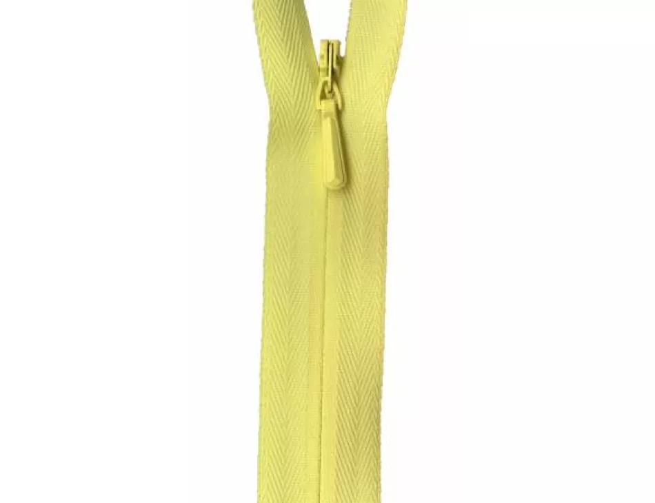 YKK Yellow Invisible Zipper 9"