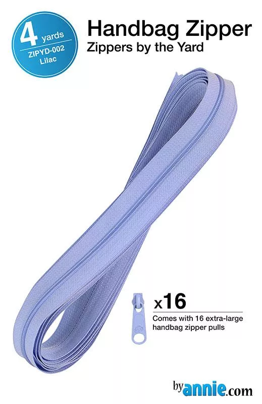 Zipper 4yds with Pulls Lilac ZIPYD 002 By Annie