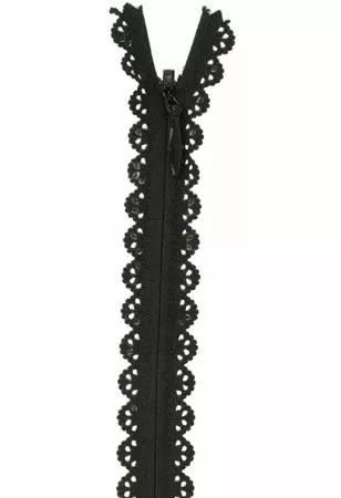 Zipper Lace 40cm 19mm wide black