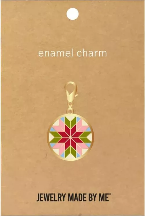 Zipper Pull - Charm Diamond Star Block