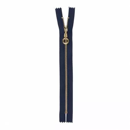 Zipper With Circle Pull Navy 7-7/8in