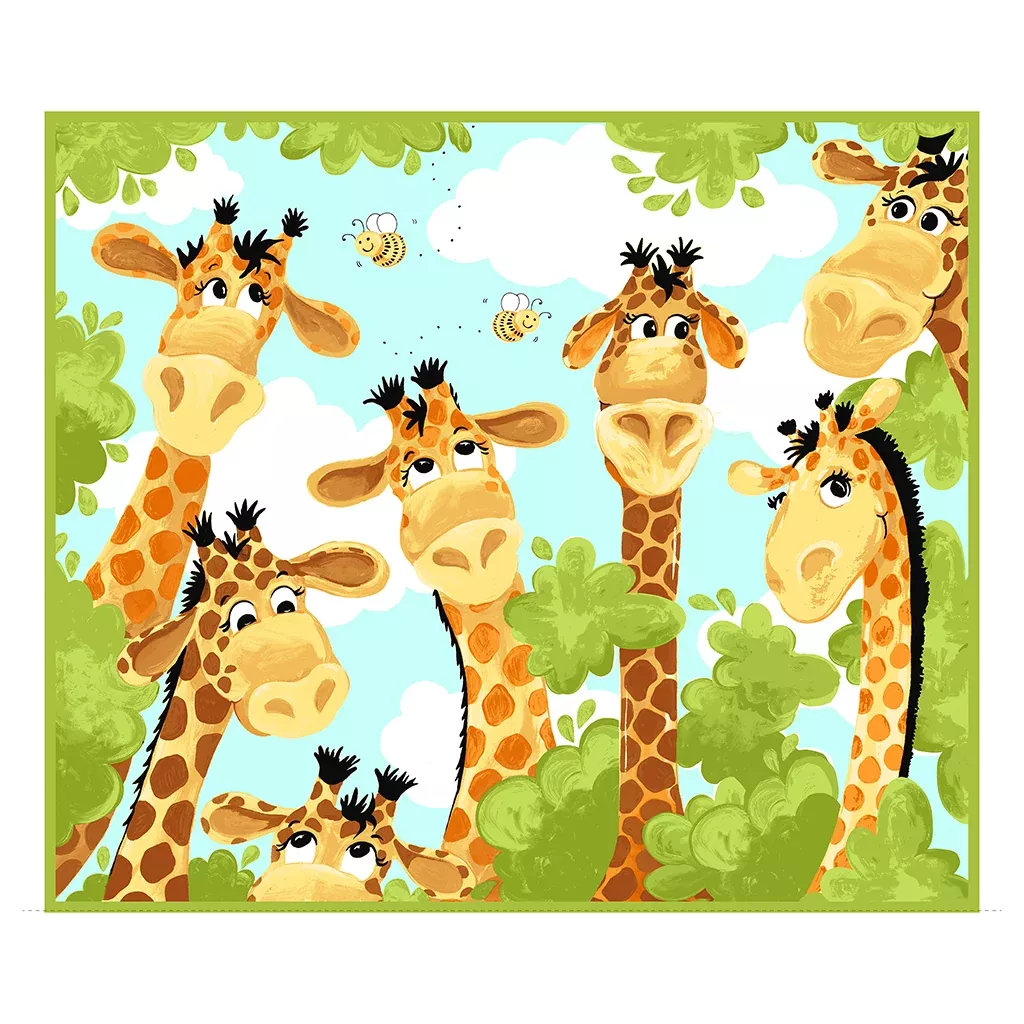 Zoe the Giraffe | 36" Play Mat Panel by Susybee for Clothworks | SB20062-430