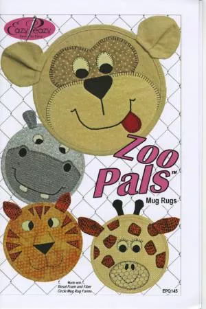 Zoo Pals Mug Rug Quilt Pattern